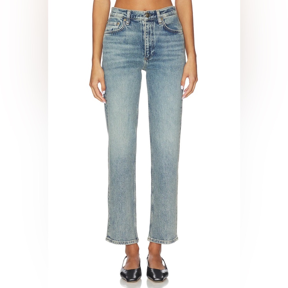 rag & bone Harlow mid-rise ankle straight jeans in amity 27